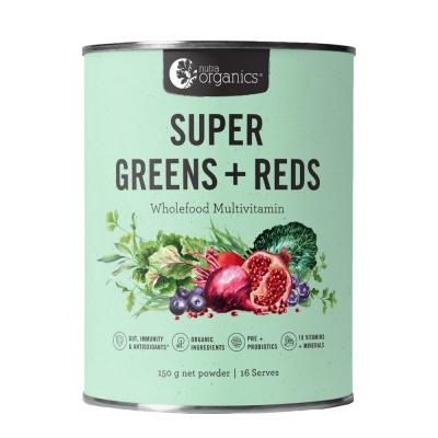 Nutra Organics Organic Super Greens + Reds (Wholefood Multivitamin) 150g